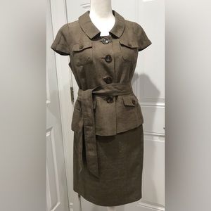 ☃️NWT AnnTaylor Women’s Designer Linen Skirt Suit, Lined, Size 4
